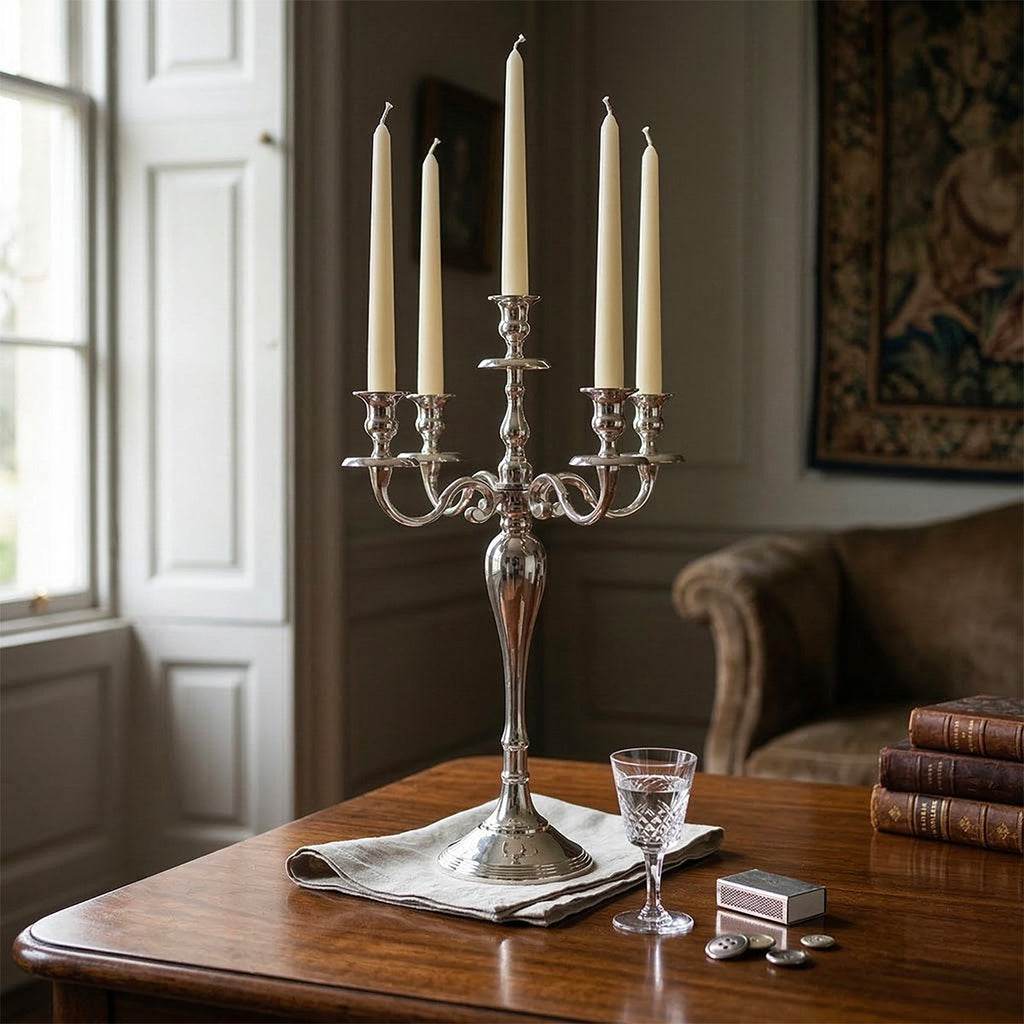 6 60 cm Silver Light Candle Holder