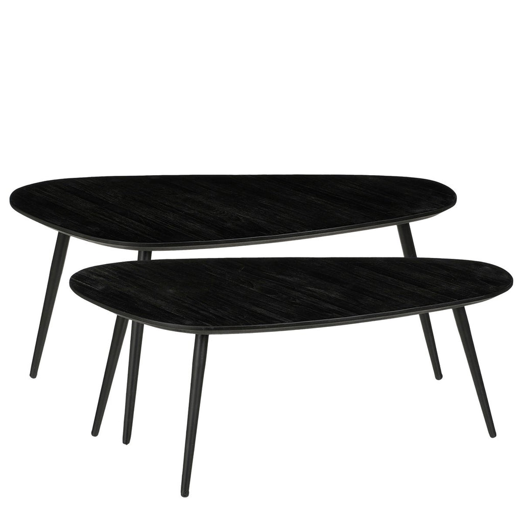 Bijzettafel Jailey Zwart – set van 2