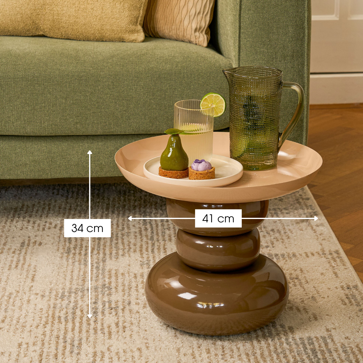 Bijzettafel Zita Bruin – afbeelding 2 – Liore-Home