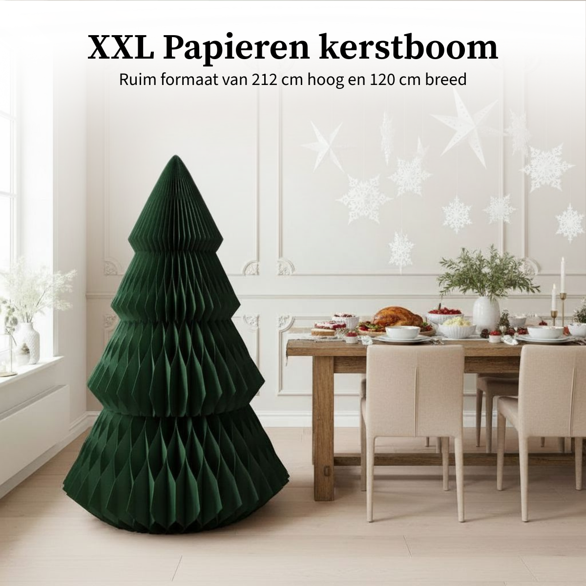 Decoratieve kerstboom Donkergroen