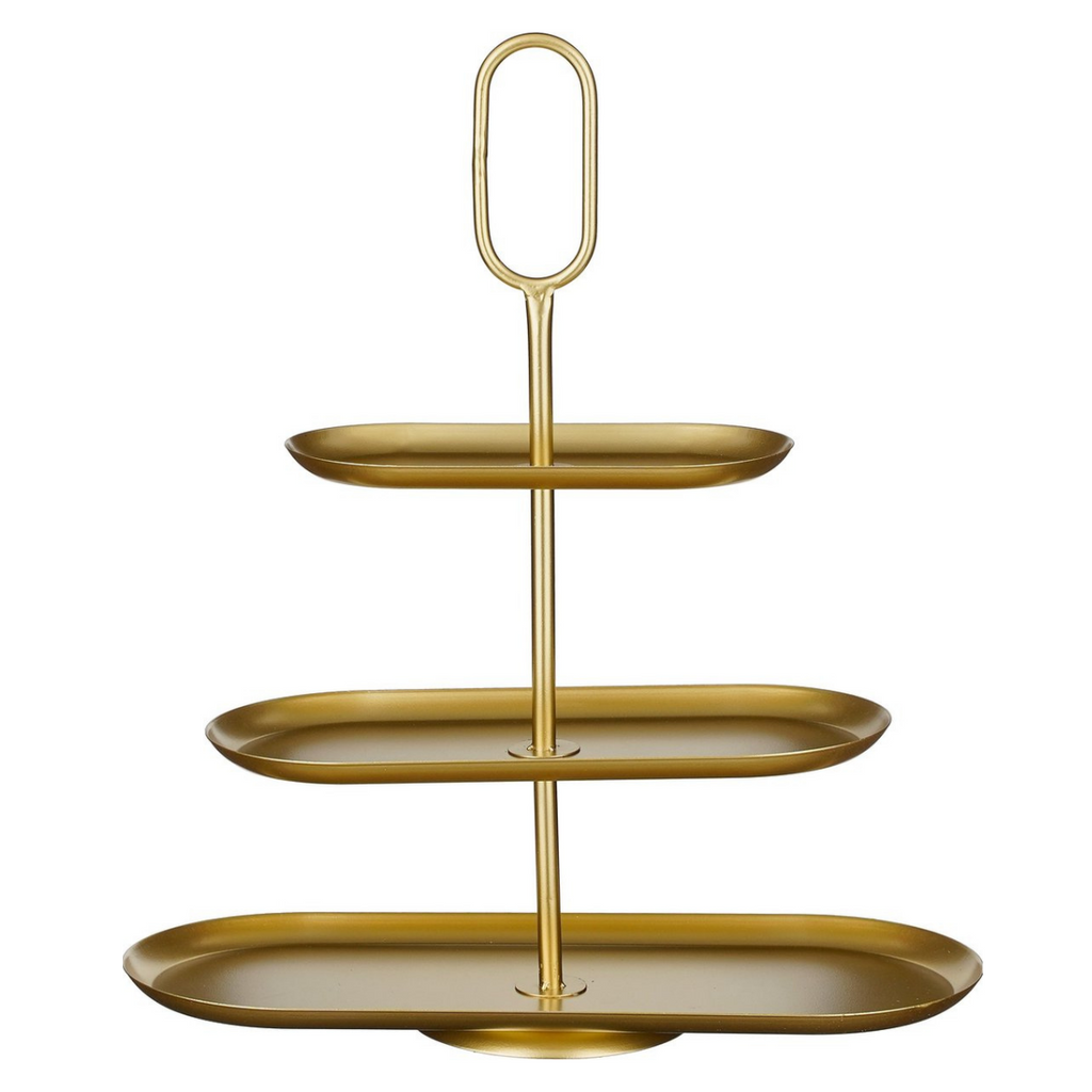 Etagère Rama Goud – 3-laags 48 cm