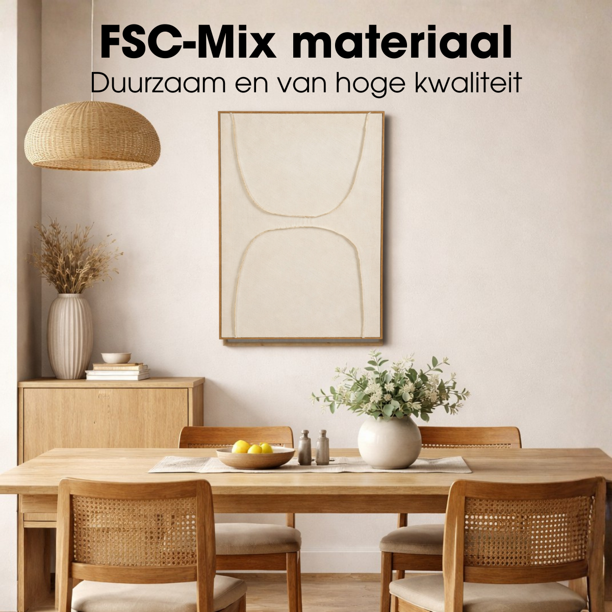 Wandpaneel Beige – 70 × 50 cm