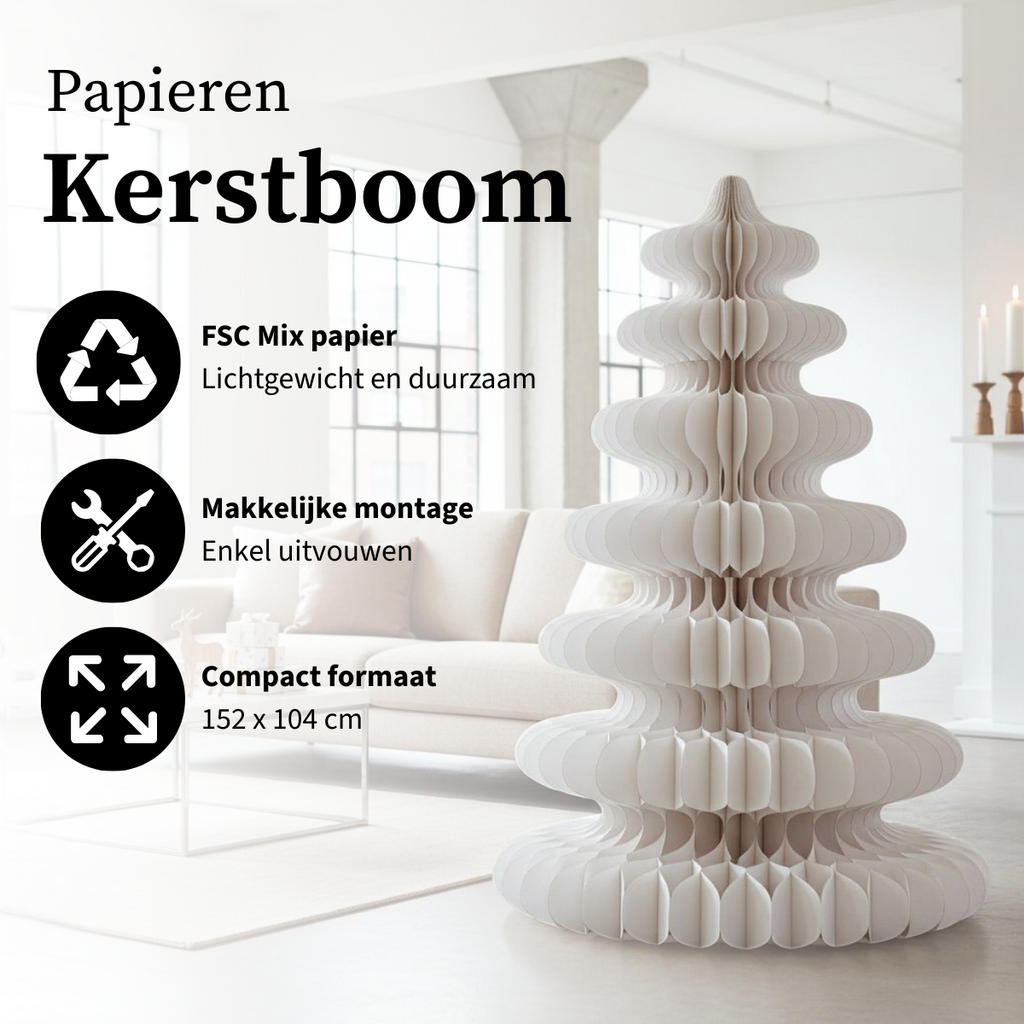 Decoratieve kerstboom Wit – H152 cm