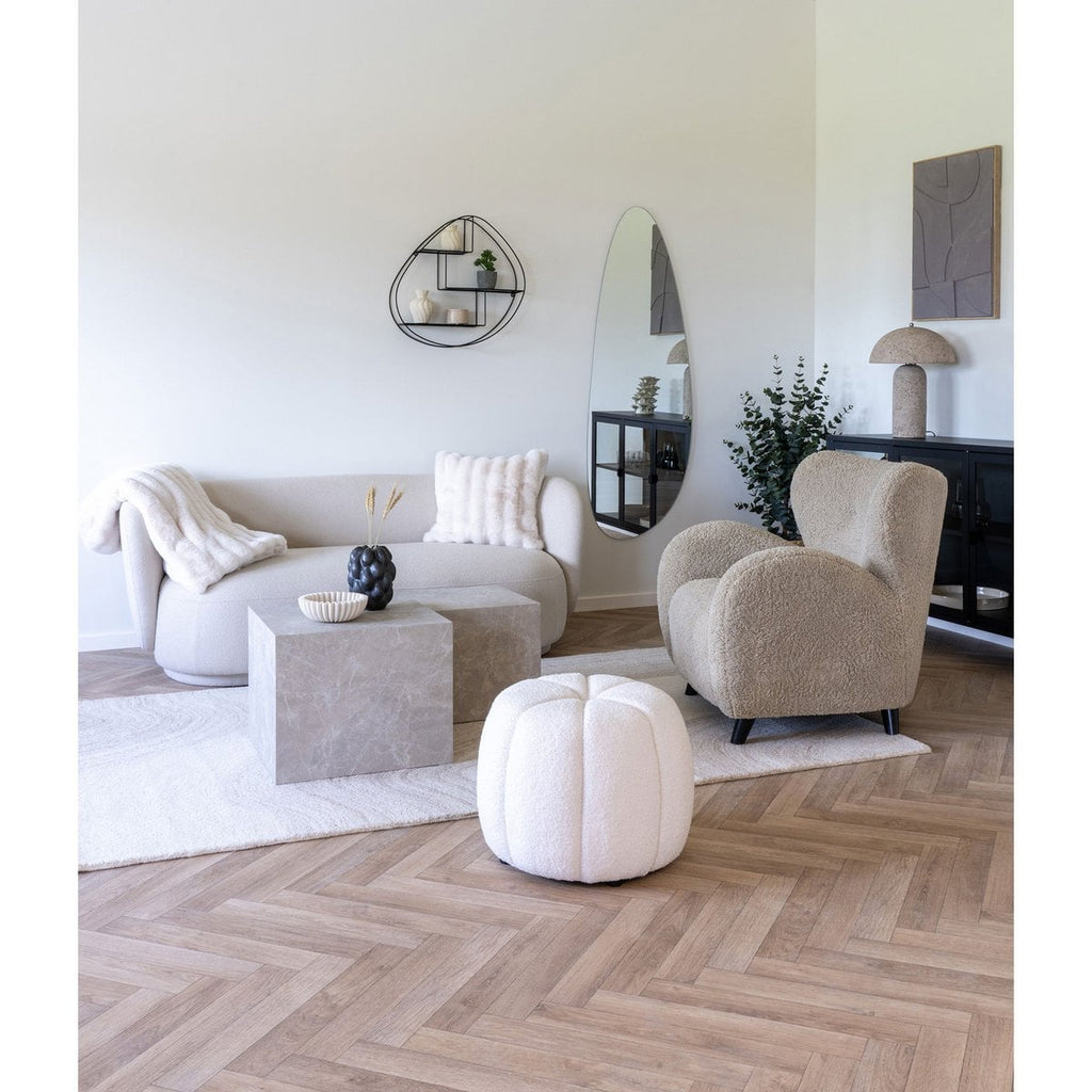 Prague Salontafelset – Beige Marmerlook – Set van 2