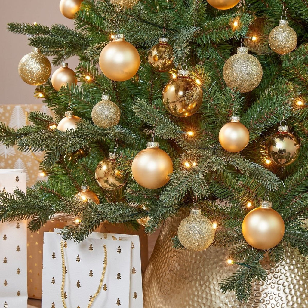 Glazen kerstballen Goud – set van 42