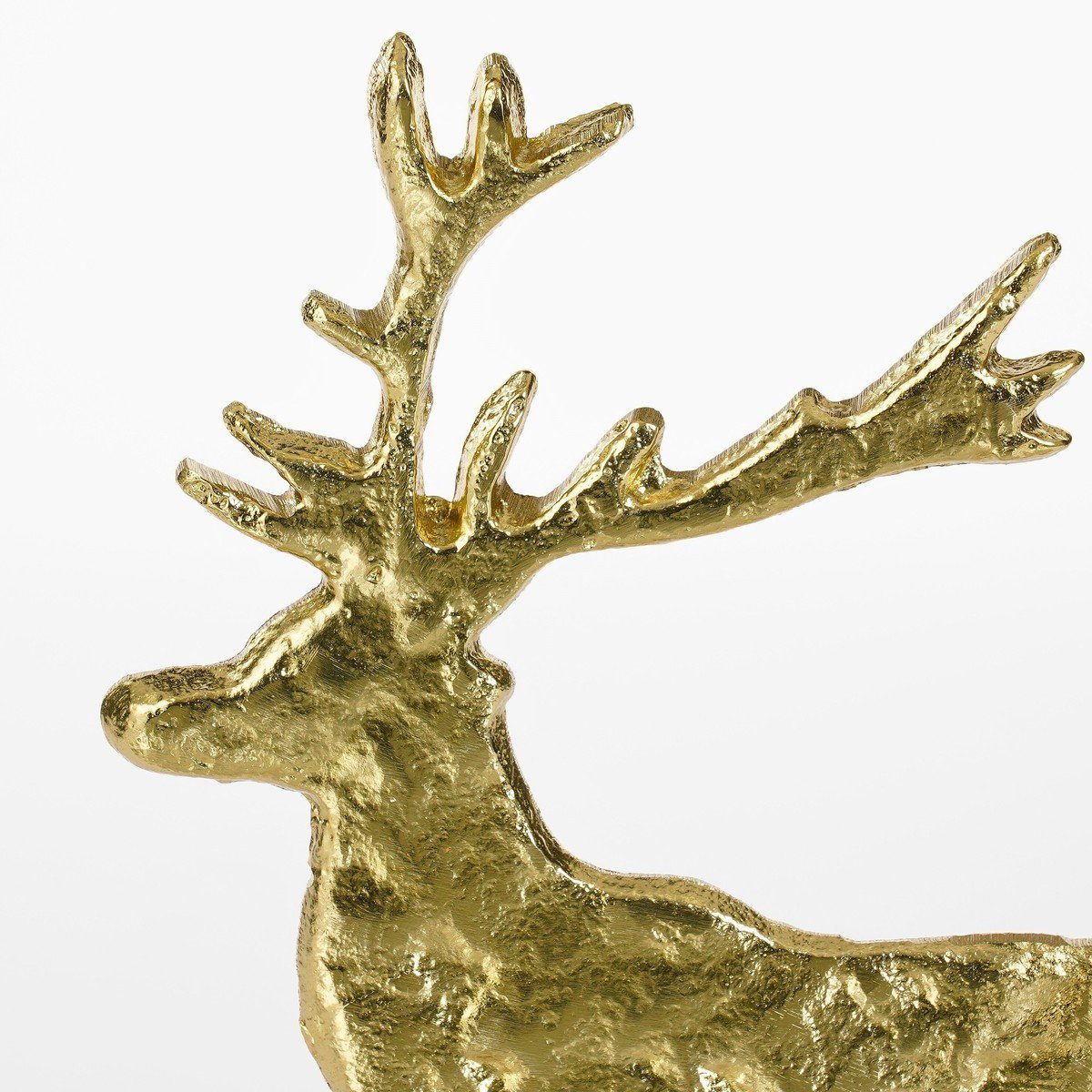 Decoratief rendier op marmeren voet – goud
