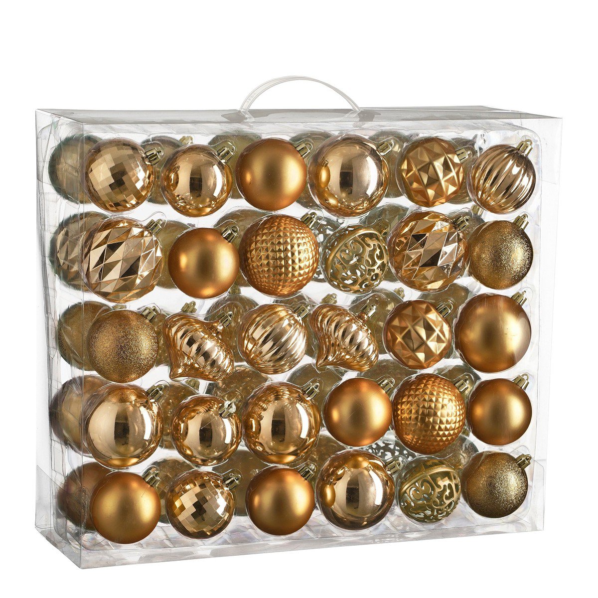 Onbreekbare kerstballen Koper – set van 60