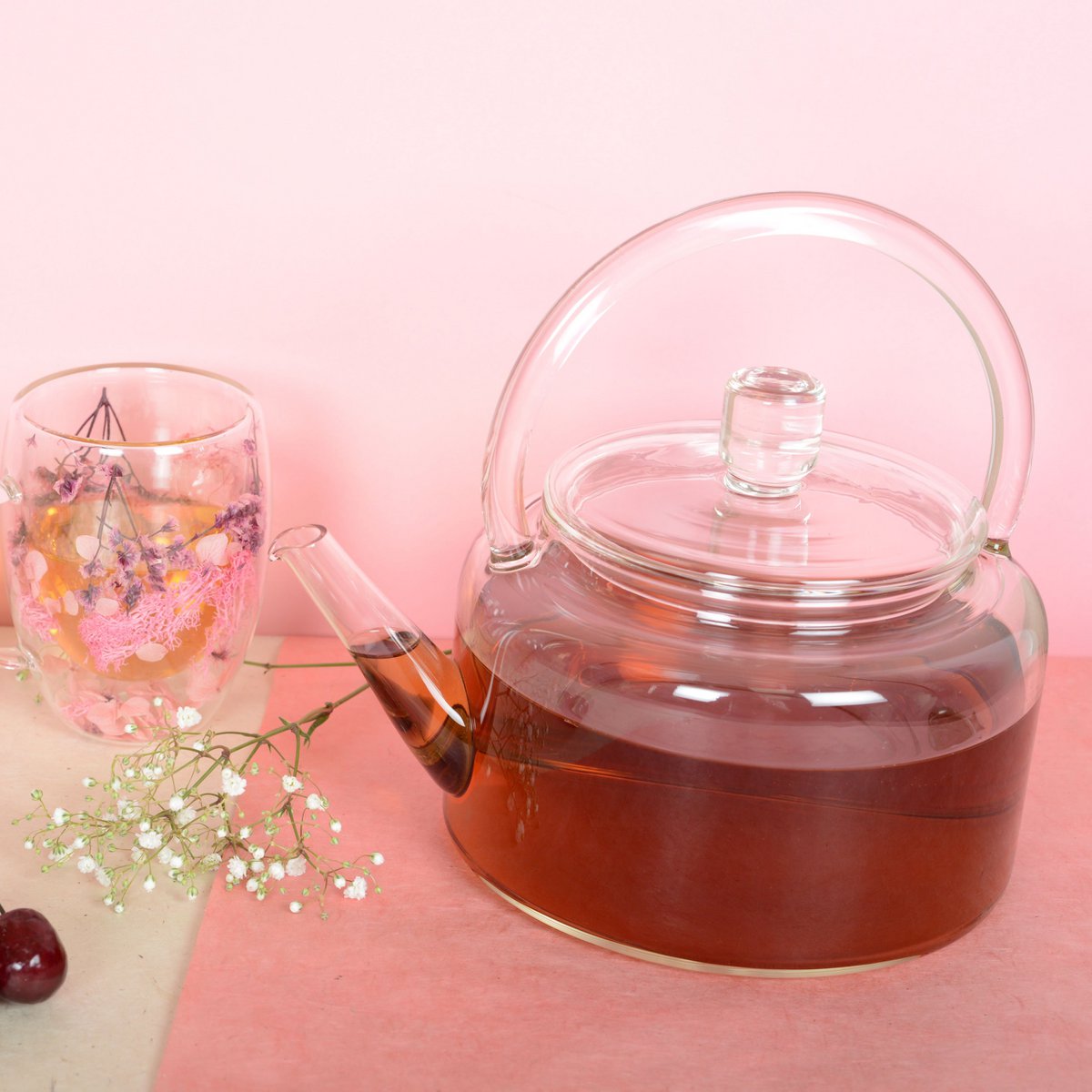 Glazen theepot - 2 L- 13x24x21,5 cm