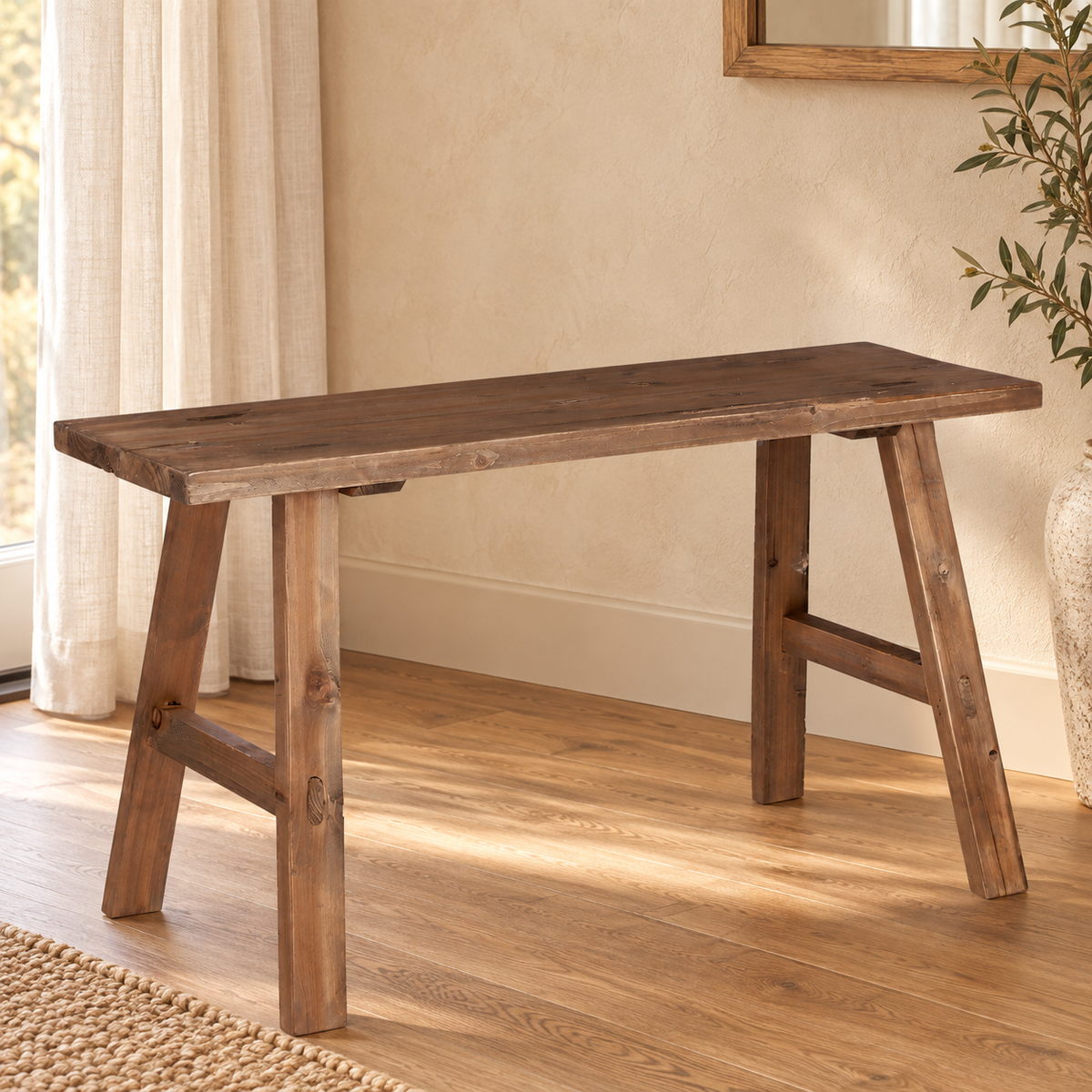 Bank Bold Bruin – 80 cm in warm interieur