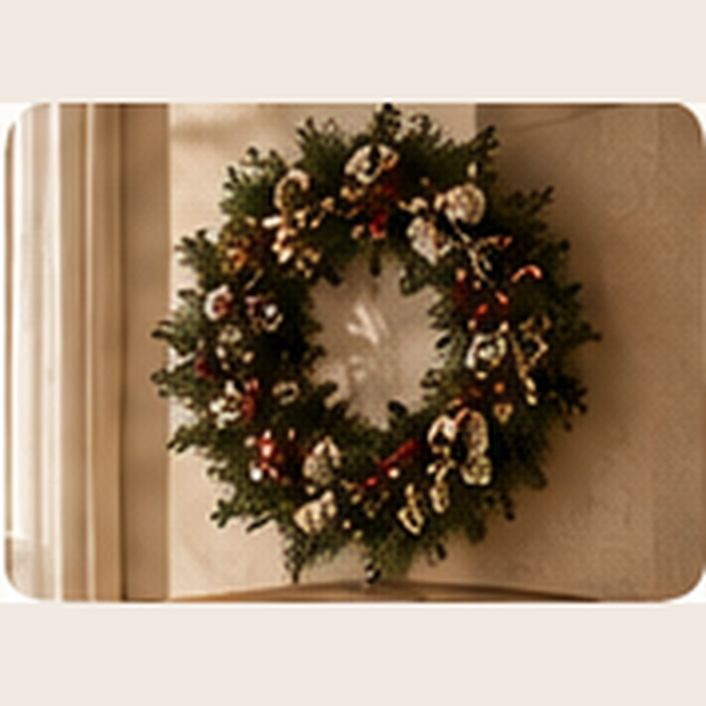 Krans Belfort Groen in warm Liore-Home kerstinterieur