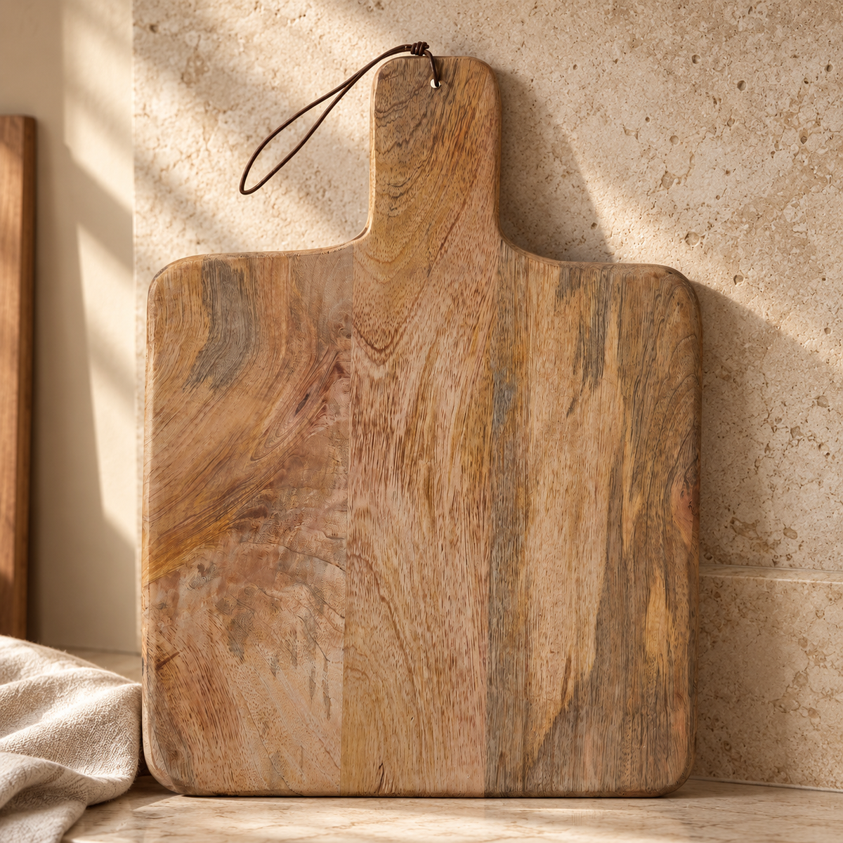 Serveerplank Duko Bruin – 40 × 30 cm in warm interieur