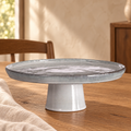 Taartplateau Tabo Grijs in warm interieur
